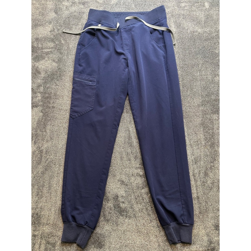 FIGS Technical Collection Navy Blue Scrub Jogger Pants XS Drawstring Cargo - 230